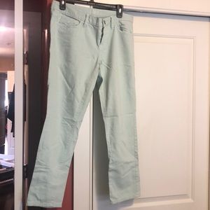 Mint green loft jeans